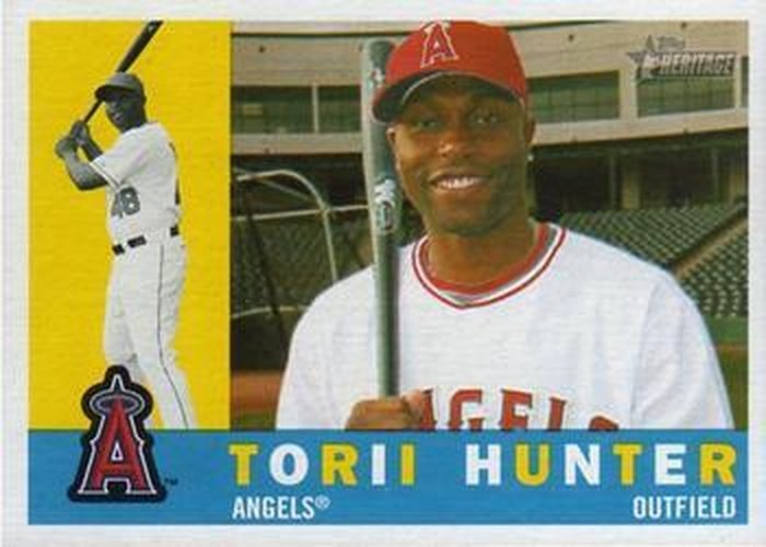 #307 Torii Hunter - Los Angeles Angels - 2009 Topps Heritage Baseball