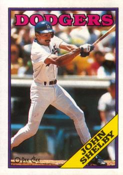 #307 John Shelby - Los Angeles Dodgers - 1988 O-Pee-Chee Baseball
