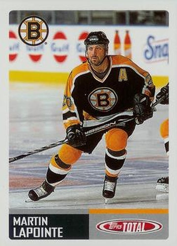 #308 Martin Lapointe - Boston Bruins - 2002-03 Topps Total Hockey