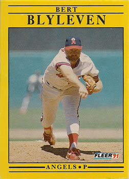 #308 Bert Blyleven - California Angels - 1991 Fleer Baseball