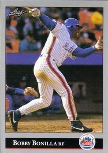 #308 Bobby Bonilla - New York Mets - 1992 Leaf Baseball
