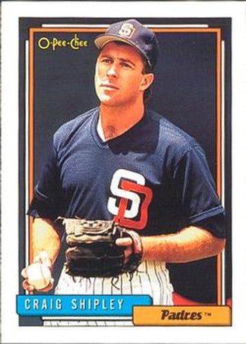 #308 Craig Shipley - San Diego Padres - 1992 O-Pee-Chee Baseball