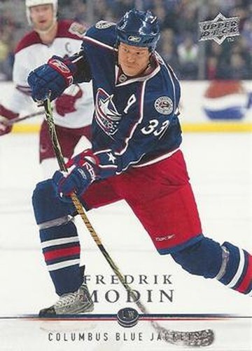 #308 Fredrik Modin - Columbus Blue Jackets - 2008-09 Upper Deck Hockey