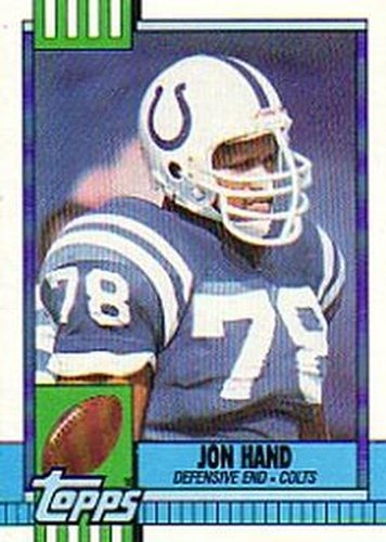 #308 Jon Hand - Indianapolis Colts - 1990 Topps Football