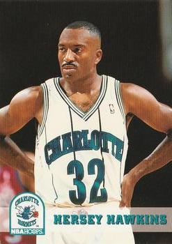 #308 Hersey Hawkins - Charlotte Hornets - 1993-94 Hoops Basketball