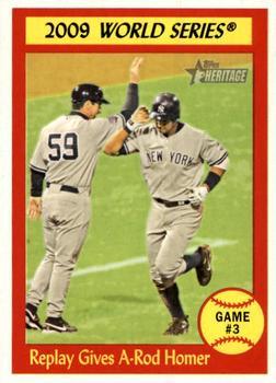 #308 Replay Gives A-Rod Homer - New York Yankees - 2010 Topps Heritage Baseball