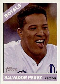 #308 Salvador Perez - Kansas City Royals - 2015 Topps Heritage Baseball