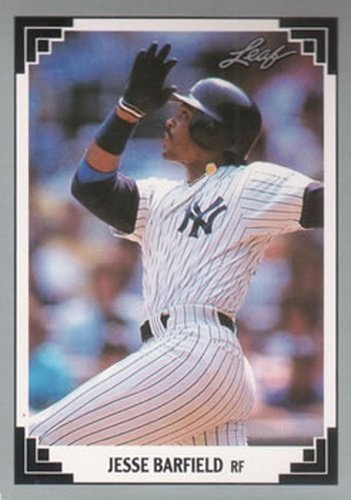 #308 Jesse Barfield - New York Yankees - 1991 Leaf Baseball