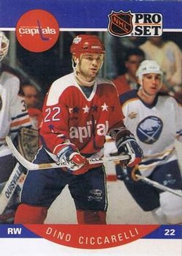 #308 Dino Ciccarelli - Washington Capitals - 1990-91 Pro Set Hockey