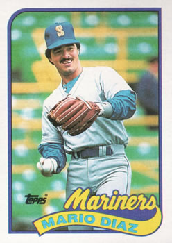 #309 Mario Diaz - Seattle Mariners - 1989 Topps Baseball