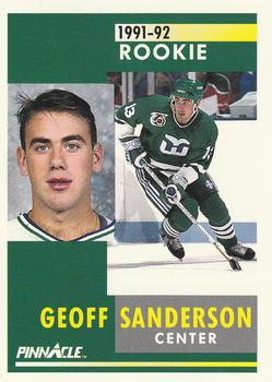 #309 Geoff Sanderson - Hartford Whalers - 1991-92 Pinnacle Hockey