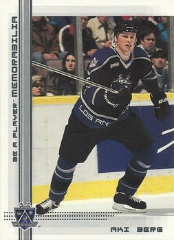 #309 Aki Berg - Los Angeles Kings - 2000-01 Be a Player Memorabilia Hockey