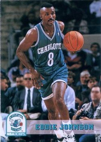 #309 Eddie Johnson - Charlotte Hornets - 1993-94 Hoops Basketball
