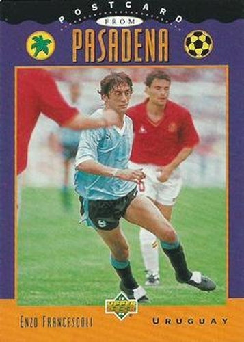 #309 Enzo Francescoli - Uruguay - 1994 Upper Deck World Cup Contenders English/Spanish Soccer