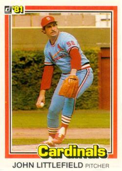 #309 John Littlefield - St. Louis Cardinals - 1981 Donruss Baseball