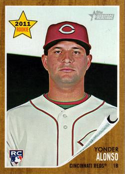 #309 Yonder Alonso - Cincinnati Reds - 2011 Topps Heritage Baseball