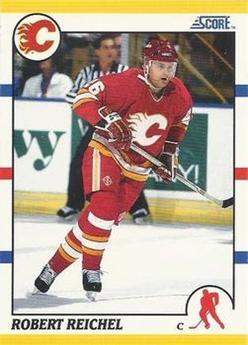 #30T Robert Reichel - Calgary Flames - 1990-91 Score Rookie and Traded Hockey