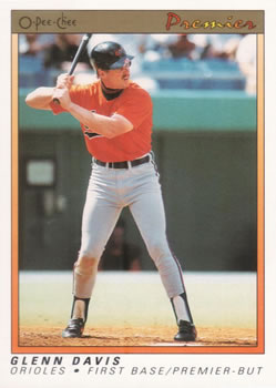 #30 Glenn Davis - Baltimore Orioles - 1991 O-Pee-Chee Premier Baseball