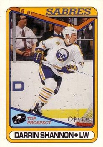 #310 Darrin Shannon - Buffalo Sabres - 1990-91 O-Pee-Chee Hockey