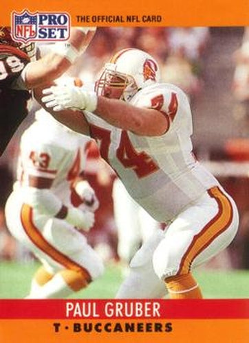 #310 Paul Gruber - Tampa Bay Buccaneers - 1990 Pro Set Football