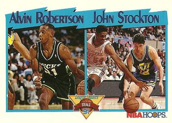 #310 Alvin Robertson / John Stockton - Milwaukee Bucks / Utah Jazz - 1991-92 Hoops Basketball