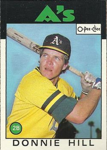 #310 Donnie Hill - Oakland Athletics - 1986 O-Pee-Chee Baseball