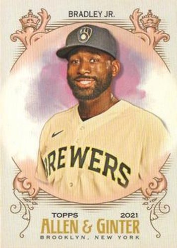 #310 Jackie Bradley Jr. - Milwaukee Brewers - 2021 Topps Allen & Ginter Baseball