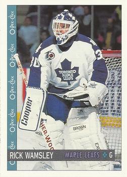 #310 Rick Wamsley - Toronto Maple Leafs - 1992-93 O-Pee-Chee Hockey
