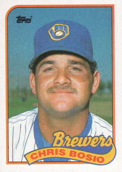 #311 Chris Bosio - Milwaukee Brewers - 1989 Topps Baseball