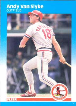 #311 Andy Van Slyke - St. Louis Cardinals - 1987 Fleer Baseball
