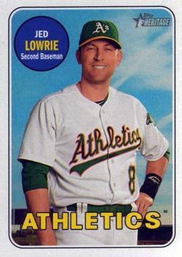#311 Jed Lowrie - Oakland Athletics - 2018 Topps Heritage Baseball