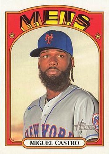 #311 Miguel Castro - New York Mets - 2021 Topps Heritage Baseball