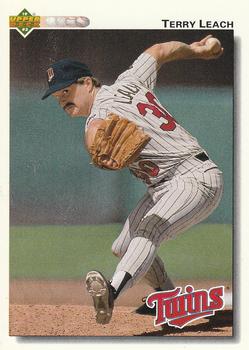 #311 Terry Leach - Minnesota Twins - 1992 Upper Deck Baseball