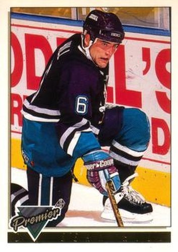#312 Sean Hill - Anaheim Mighty Ducks - 1993-94 O-Pee-Chee Premier Hockey - Gold