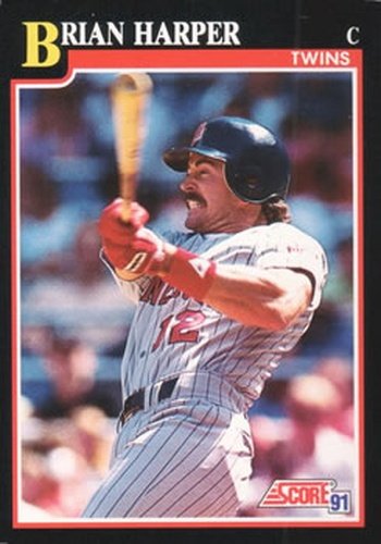 #312 Brian Harper - Minnesota Twins - 1991 Score Baseball