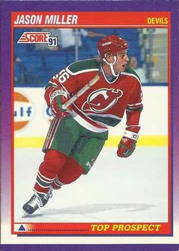 #312 Jason Miller - New Jersey Devils - 1991-92 Score American Hockey