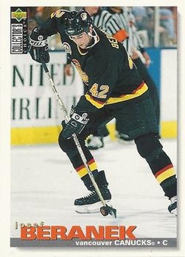 #312 Josef Beranek - Vancouver Canucks - 1995-96 Collector's Choice Hockey