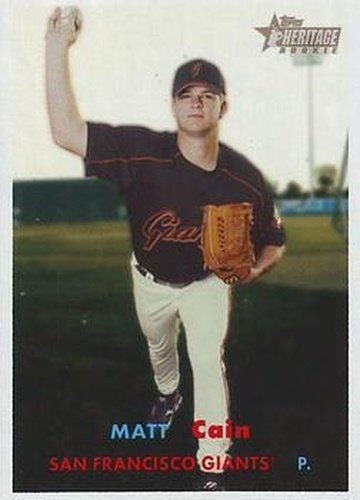 #312 Matt Cain - San Francisco Giants - 2006 Topps Heritage Baseball