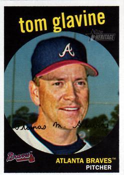 #312 Tom Glavine - Atlanta Braves - 2008 Topps Heritage Baseball