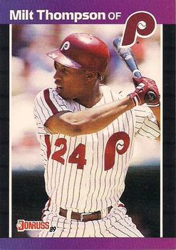 #313 Milt Thompson - Philadelphia Phillies - 1989 Donruss Baseball