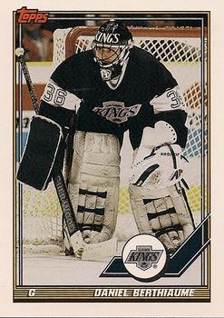 #313 Daniel Berthiaume - Los Angeles Kings - 1991-92 Topps Hockey
