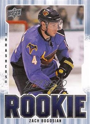 #313 Zach Bogosian - Atlanta Thrashers - 2008-09 Upper Deck MVP Hockey