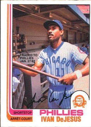 #313 Ivan DeJesus - Philadelphia Phillies - 1982 O-Pee-Chee Baseball
