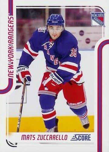 #313 Mats Zuccarello - New York Rangers - 2011-12 Score Hockey