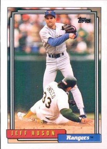 #314 Jeff Huson - Texas Rangers - 1992 Topps Baseball
