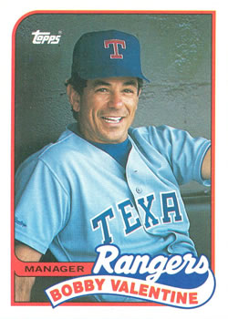 #314 Bobby Valentine - Texas Rangers - 1989 Topps Baseball