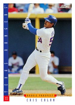 #314 Cris Colon - Texas Rangers - 1993 Score Baseball
