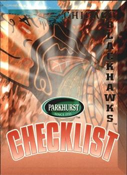 #315 Blackhawks Checklist - Chicago Blackhawks - 1995-96 Parkhurst International Hockey