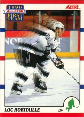 #316 Luc Robitaille - Los Angeles Kings - 1990-91 Score Canadian Hockey