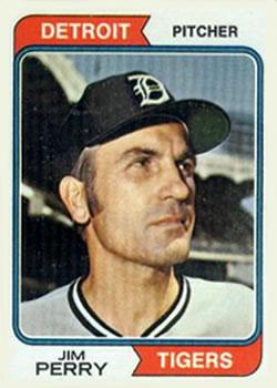 #316 Jim Perry - Detroit Tigers - 1974 Topps Baseball